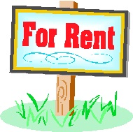 Sign with "For Rent" written on it.